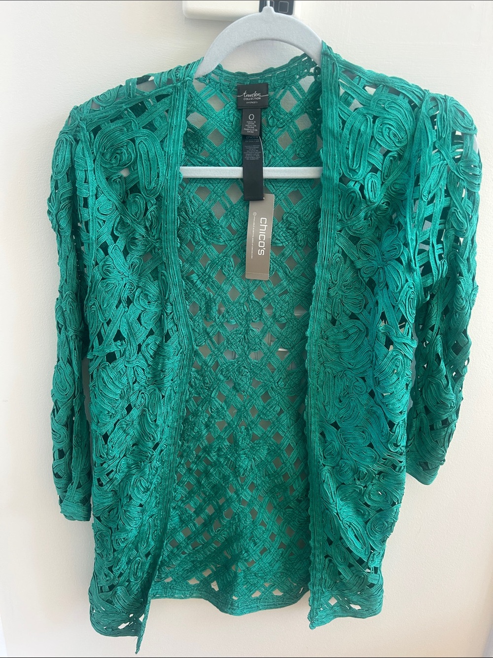 Chico's Women's Openfront Green CCardigan